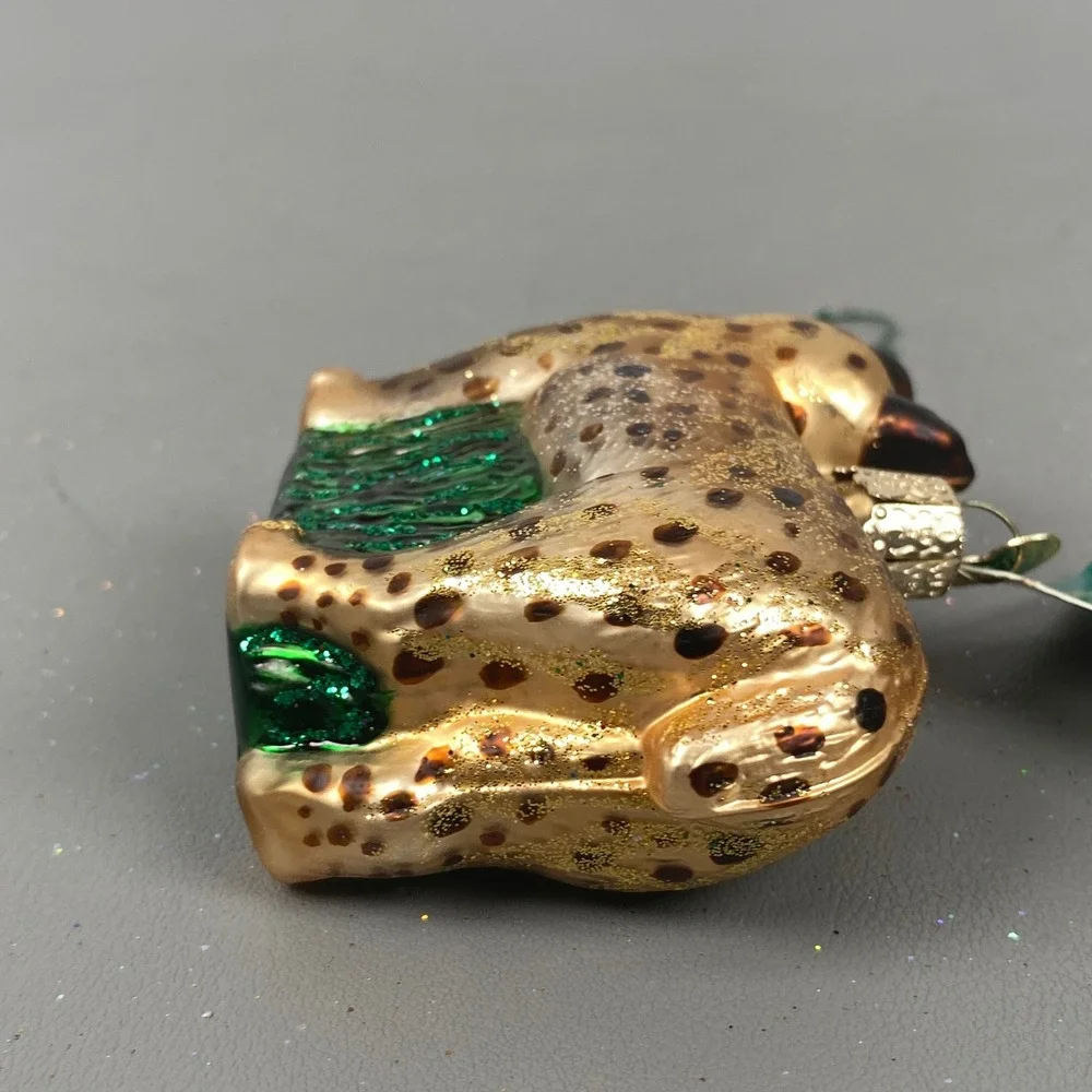 Old World Christmas Glass Ornaments Bobcat & Snowman Best Buddies/Couple 2006
